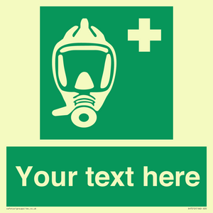 Custom sign safe condition Emergency escape breathing device